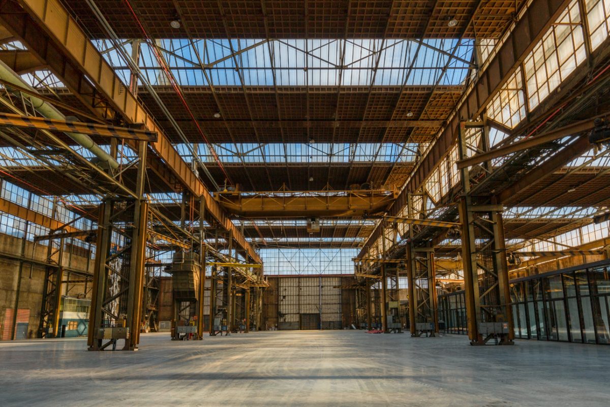 Interior of the Werkspoorkathedraal industrial cathedral in Utrecht